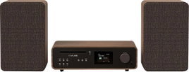 Pure Classic Stereo Coffee Black/Walnut EU/UK Retro sztereo berendezés Fekete, Dió