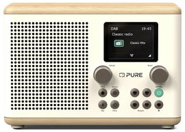 Pure Classic H4 Cotton White/Oak EU/UK Asztali rádió DAB+, FM Bluetooth®, AUX Ébresztő funkció Tölgy