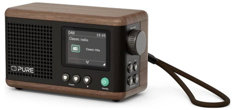 Pure Classic Mini Coffee Black/Walnt EU/UK/AU Asztali rádió DAB+, FM Fekete, Dió 2. kép