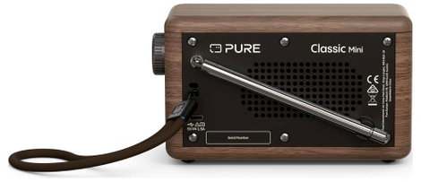 Pure Classic Mini Coffee Black/Walnt EU/UK/AU Asztali rádió DAB+, FM Fekete, Dió 3. kép