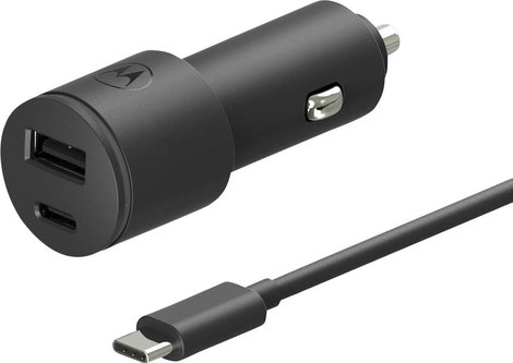 Motorola USB-s töltőkészülék 45 W USB-A, USB-C® Quick Charge 3.0 Fekete