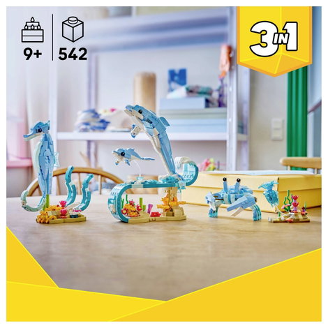 LEGO® CREATOR 31385 3 az 1-ben tengeri élőlény készlet: Gyönyörű delfinek (31385) 6. kép