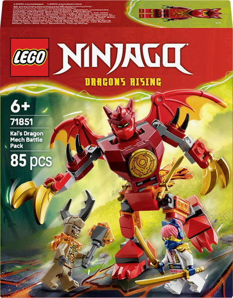 LEGO® NINJAGO 71851 Kai Sárkány Mech Harci Készlete (71851)