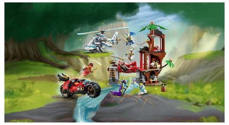 LEGO® NINJAGO 71857 Leszámolás a faházban a nindzsa motorral (71857) 3. kép