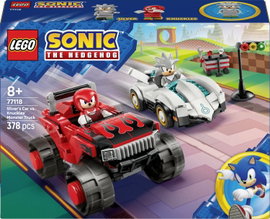 77118 LEGO® Sonic the Hedgehog Silver autója vs. Knuckles szörnyeteg teherautója (77118)