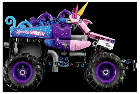 LEGO® TECHNIC 42220 Monster Jam™ Sparkle Smash™ visszahúzós motorral (42220) 3. kép