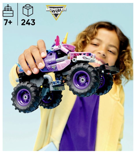 LEGO® TECHNIC 42220 Monster Jam™ Sparkle Smash™ visszahúzós motorral (42220) 6. kép