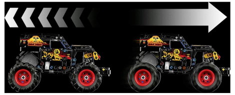 LEGO® TECHNIC 42219 Monster Jam™ Sírásó™ Tűz és Jég (42219) 4. kép