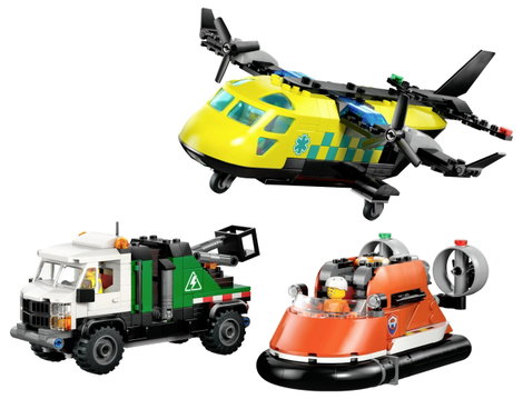 LEGO® CITY 60505 Kombinált készlet repülőgéppel, karbantartó járművel és légpárnás hajóval (60505) 2. kép