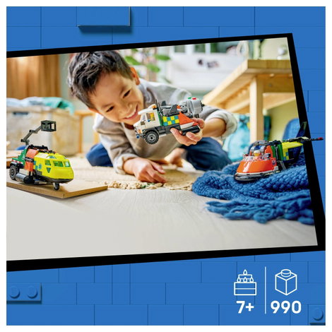 LEGO® CITY 60505 Kombinált készlet repülőgéppel, karbantartó járművel és légpárnás hajóval (60505) 6. kép