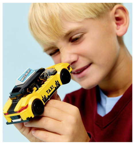 LEGO® CITY 60487 Sárga Taxi (60487) építőkészlet modellautóval és 2 minifigurával 5. kép