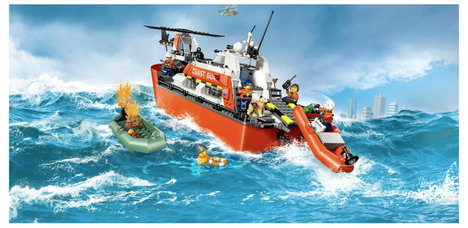 LEGO® CITY 60504 Parti őrség mentőhajója helikopterrel (60504) 3. kép