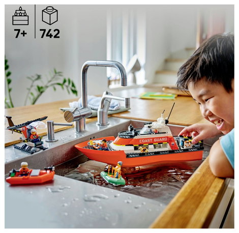 LEGO® CITY 60504 Parti őrség mentőhajója helikopterrel (60504) 6. kép