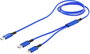 Smrter USB-C® Y-kábel USB-C®, Apple Lightning dugó 120 cm Kék Alumínium dugó, Anyag köpeny, OTG funk bélyegkép