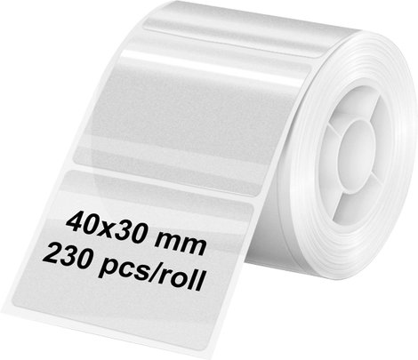 Olympia Etikettek (tekercs) 40 x 30 mm Termodirekt papír Átlátszó 1 db 6322 Univerzális etikett