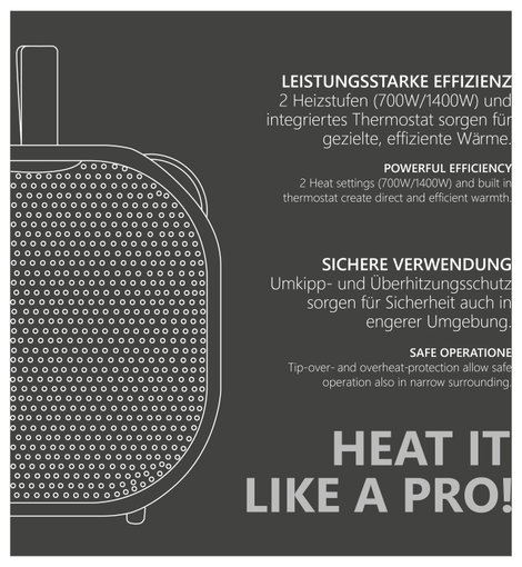 Silva 510042 Fűtőventilátor HL-M 500 weiß Fehér 7. kép