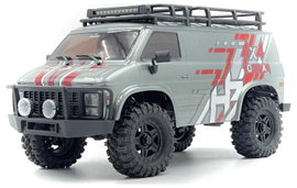 Hobby Plus 1:18 Crawler CR18P EVO-V2 Rock Van grey RTR 1:18 Brushed RC modellautó Crawler 4WD 2,4 GH
