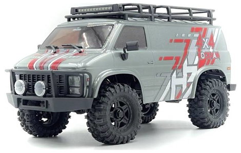 Hobby Plus 1:18 Crawler CR18P EVO-V2 Rock Van grey RTR 1:18 Brushed RC modellautó Crawler 4WD 2,4 GH