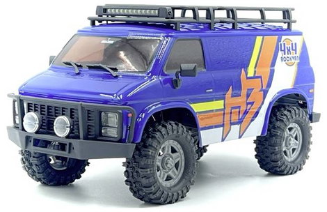 Hobby Plus 1:18 Crawler CR18P EVO-V2 Rock Van 1:18 Brushed RC modellautó Crawler 4WD 2,4 GHz