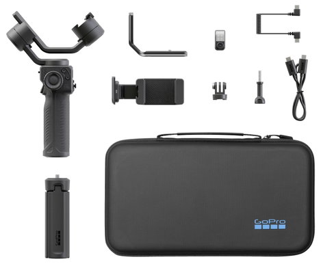 GoPro Fluid Pro AI Gimbal Elekgromos gimbal Fekete Beépített akku, Táskával, Okostelefonokhoz és GoP 6. kép