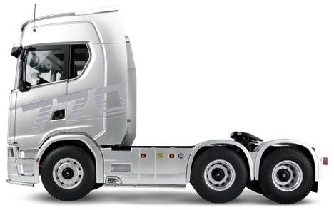 Amewi 22714 Scania 770 S 6x6 1:14 Elektro RC modell teherautó RtR Akkuval és töltőkészülékkel, Fénye 2. kép
