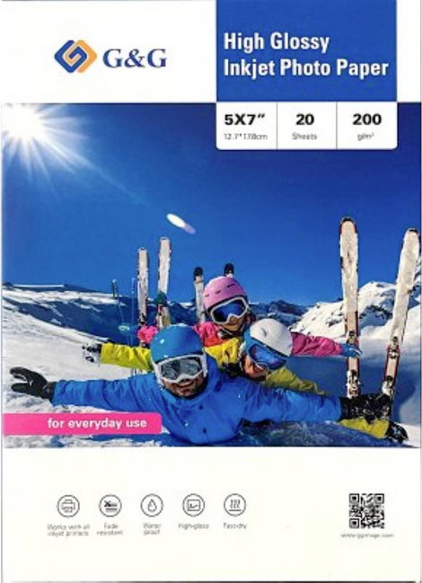 G&G 200gsm-5X7-20 Fénykép papír 200 g/m² 20 db