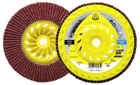 Klingspor 369301 SMT 975 Csiszolólap korong, M 14 menet, kerámia, 125 mm, 40-es szemcseméret, konvex