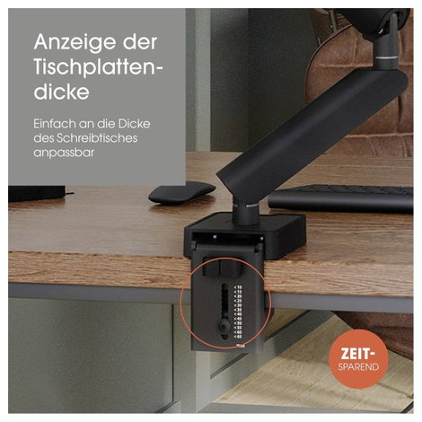 Vogels MOMO 4138 Monitor asztali tartó 25,4 cm (10) - 109,2 cm (43) Fekete Forgatható, Állítható mag 7. kép