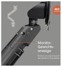 Vogels MOMO 4237 Monitor asztali tartó 25,4 cm (10) - 86,4 cm (34) Fekete Állítható magasságú, Forga 5. bélyegkép