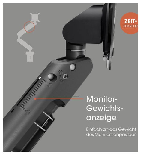 Vogels MOMO 4237 Monitor asztali tartó 25,4 cm (10) - 86,4 cm (34) Fekete Állítható magasságú, Forga 5. kép