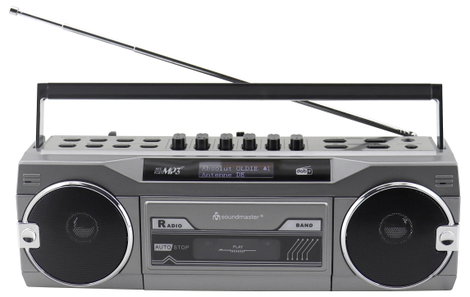soundmaster Retro kazettás magnó rádióval DAB+, FM Kazetta, DAB+, URH, Bluetooth®, AUX 2. kép