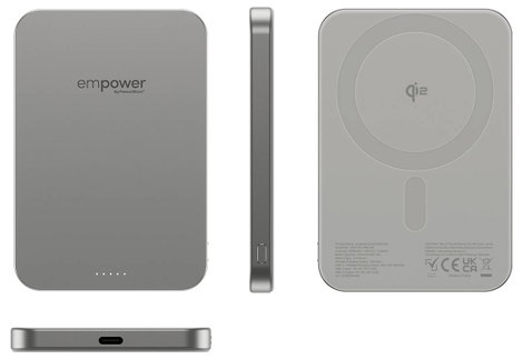 PanzerGlass empower Bank Powerbank 5000 mAh Magsafe, Qi Wireless Charging USB-C® állapotjelző 5. kép