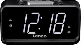 Lenco Asztali rádió FM, AM URH, USB Ébresztő funkció Fekete