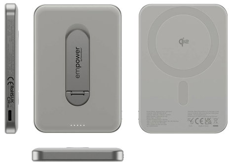 PanzerGlass empower Bank Powerbank 5000 mAh Magsafe, Qi Wireless Charging USB-C® állapotjelző 5. kép