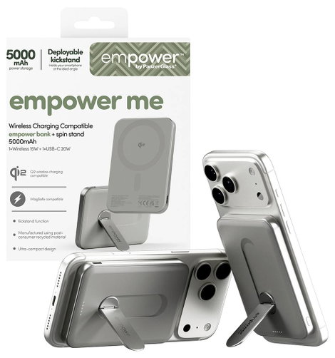 PanzerGlass empower Bank Powerbank 5000 mAh Magsafe, Qi Wireless Charging USB-C® állapotjelző 6. kép