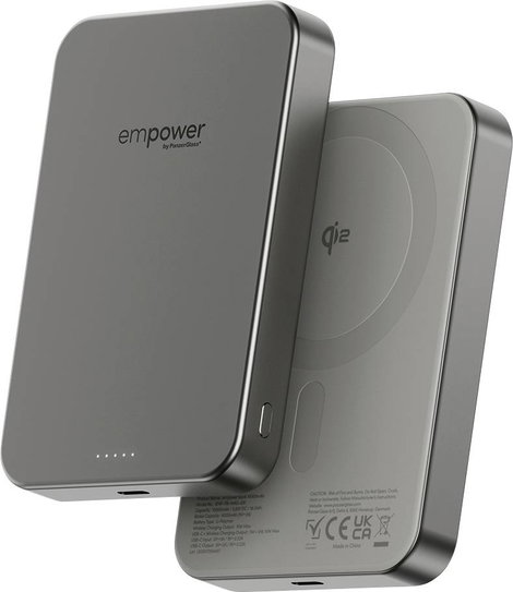 PanzerGlass empower Bank Powerbank 10000 mAh Magsafe, Qi Wireless Charging USB-C® állapotjelző