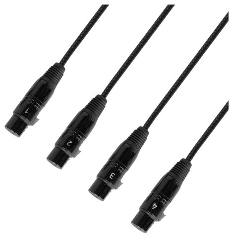 DEFENDER by Adam Hall K4CATBOXXF3 DMX, Audio Átalakító [1x RJ45 - 4x XLR alj, 3 pólusú] 0.3 m 2. kép