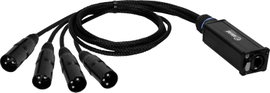 DEFENDER by Adam Hall K4CATBOXXM3 Audio, DMX, XLR Átalakító [1x RJ45 - 4x XLR dugó, 3 pólusú] 0.3 m