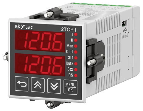 akYtec 2TCR1-P5.RR 151436 SPS szabályozó modul 24 V/DC, 230 V/AC 3. kép
