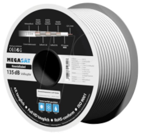 MegaSat 100176 Koaxiális vezeték Külső átmérő: 7.0 mm 100 m