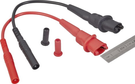 Krokodilcsipeszes mérőkábel átalakító 0,1 m, 4mm-es banándugóval, Voltcraft MS-10 2. kép