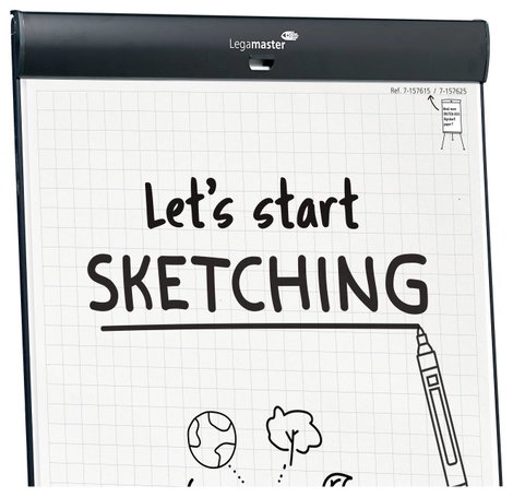 Legamaster Mobil flipchart SKETCH PRO (Sz x Ma x Mé) 680 x 2050 x 600 mm Letörölhető, Írható, Állíth 11. kép