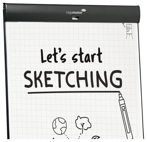 Legamaster Flipchart SKETCH PRO (Sz x Ma x Mé) 845 x 1870 x 775 mm Letörölhető, Írható, Állítható ma 11. kép