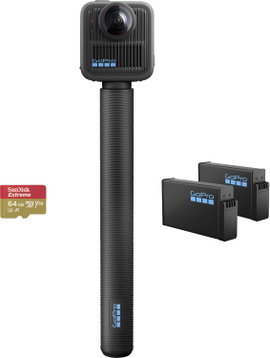 GoPro MAX2 Accessory Hard Bundle Akciókamera 360°, Érintőkijelző, Bluetooth, 8K, WLAN, Sztereo hangz