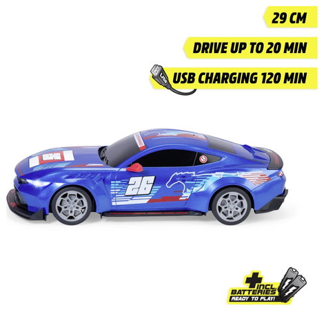 Dickie Toys 201105014 RC Ford Mustang Customized, Try Me, RTR 1:16 RC kezdő modellautó Elektro Sport 3. kép