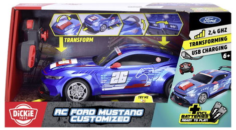 Dickie Toys 201105014 RC Ford Mustang Customized, Try Me, RTR 1:16 RC kezdő modellautó Elektro Sport 7. kép