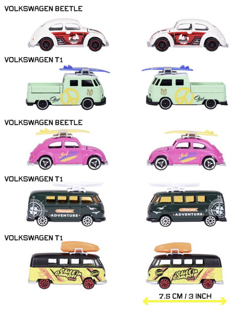 Majorette Volkswagen (VW) 5 darabos ajándékcsomag Kész modell Személygépkocsi modell 3. kép