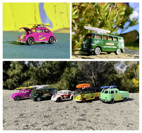 Majorette Volkswagen (VW) 5 darabos ajándékcsomag Kész modell Személygépkocsi modell 5. kép