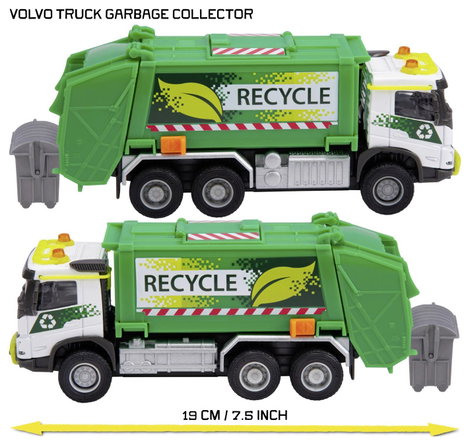 Majorette Volvo FMX teherautó szemétszállító Kész modell Építkezésnél használt jármű modell 15. kép