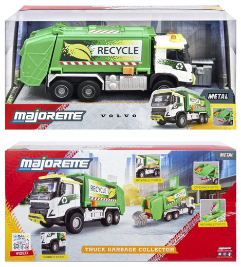 Majorette Volvo FMX teherautó szemétszállító Kész modell Építkezésnél használt jármű modell 19. kép